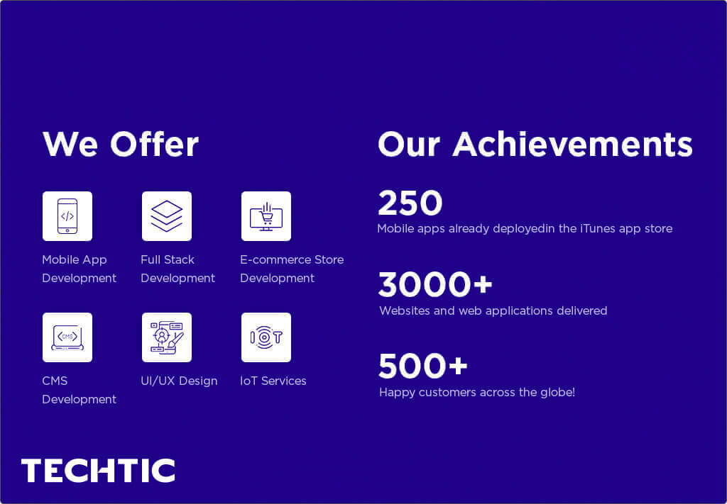 Achievements and Services of Techtic Solutions