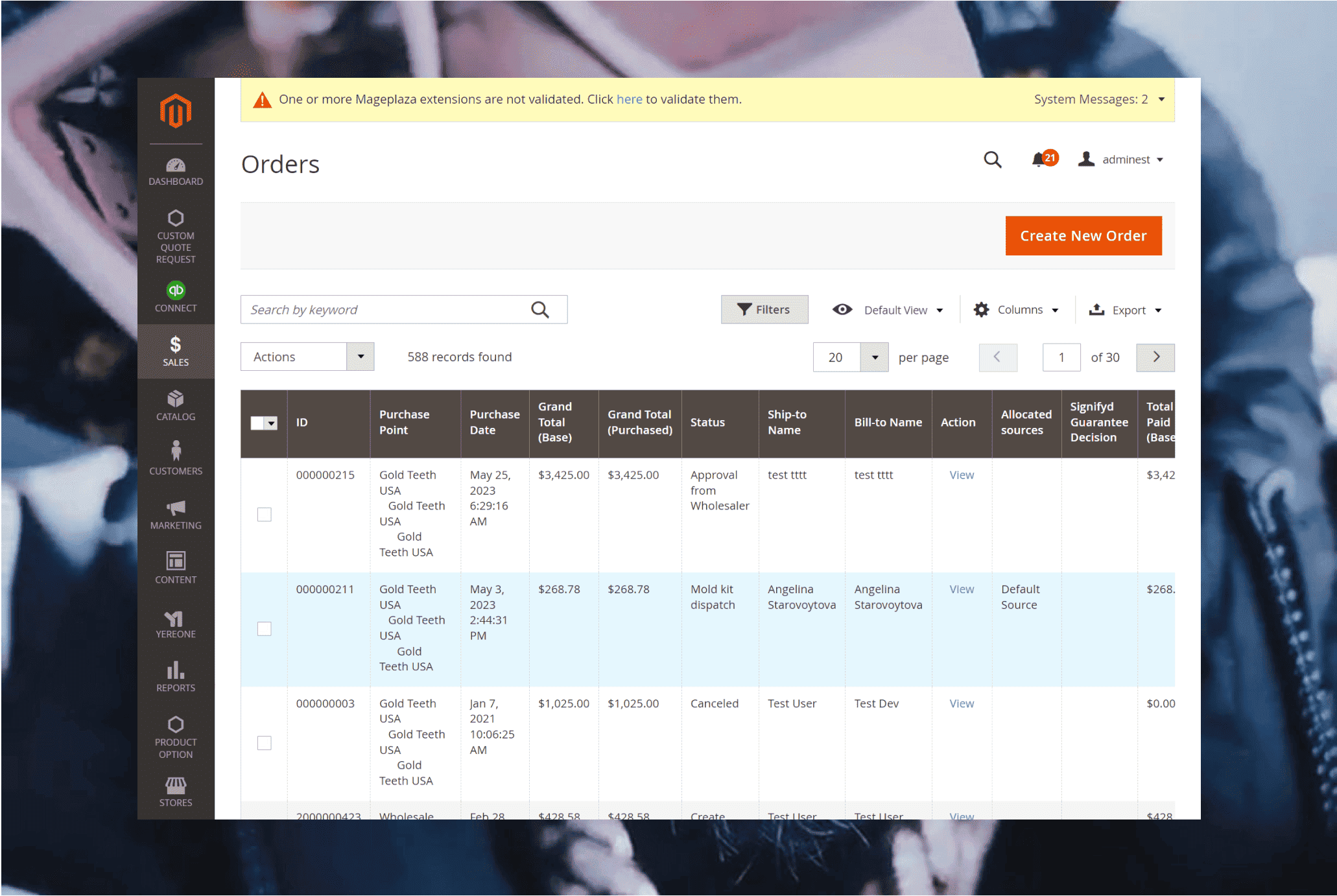 Custom Order Management - Gold Teeth USA