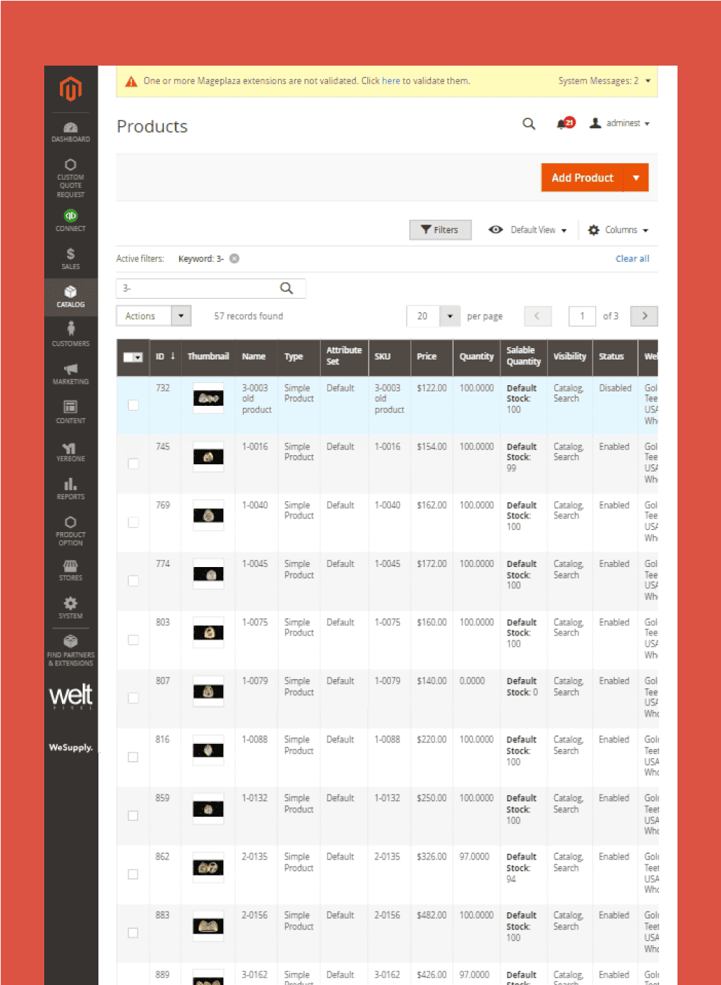 Product Catalogue Management - Magento Development - Gold Teeth USA