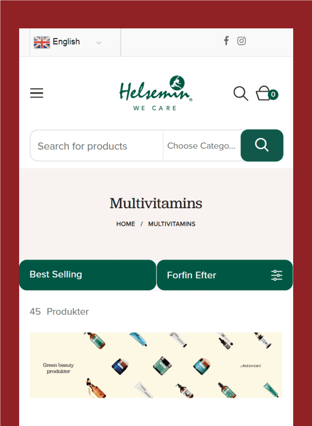 Seamless Mobile Responsive-Helsemin-Shopify Development