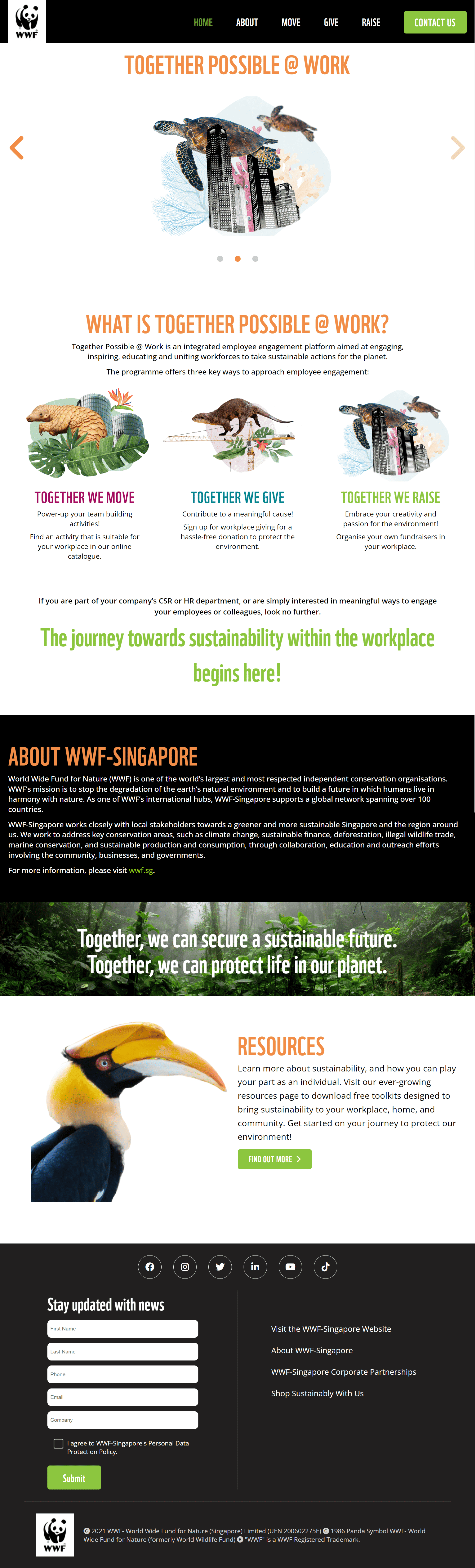 Global conservation organization-WordPress Development-WWF-Singapore