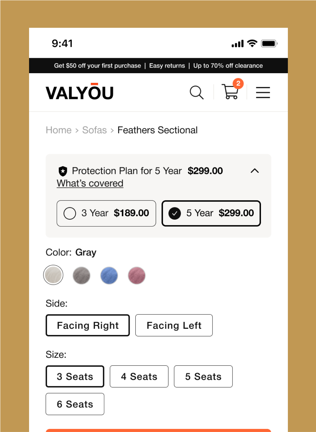 Shopify Furniture Store - VALYOU Furniture