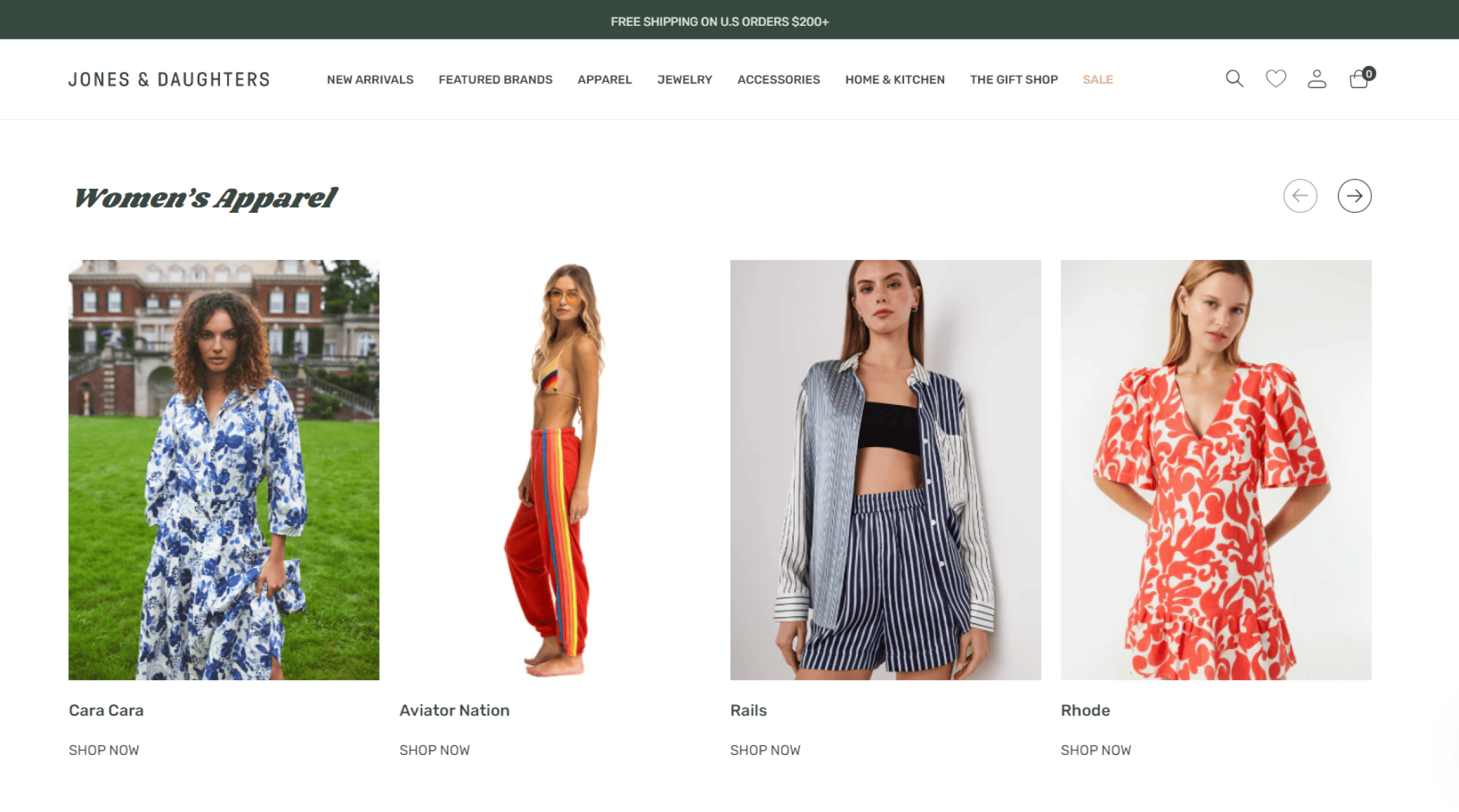 Shopify Fashion Store Development - Jones & Daughters