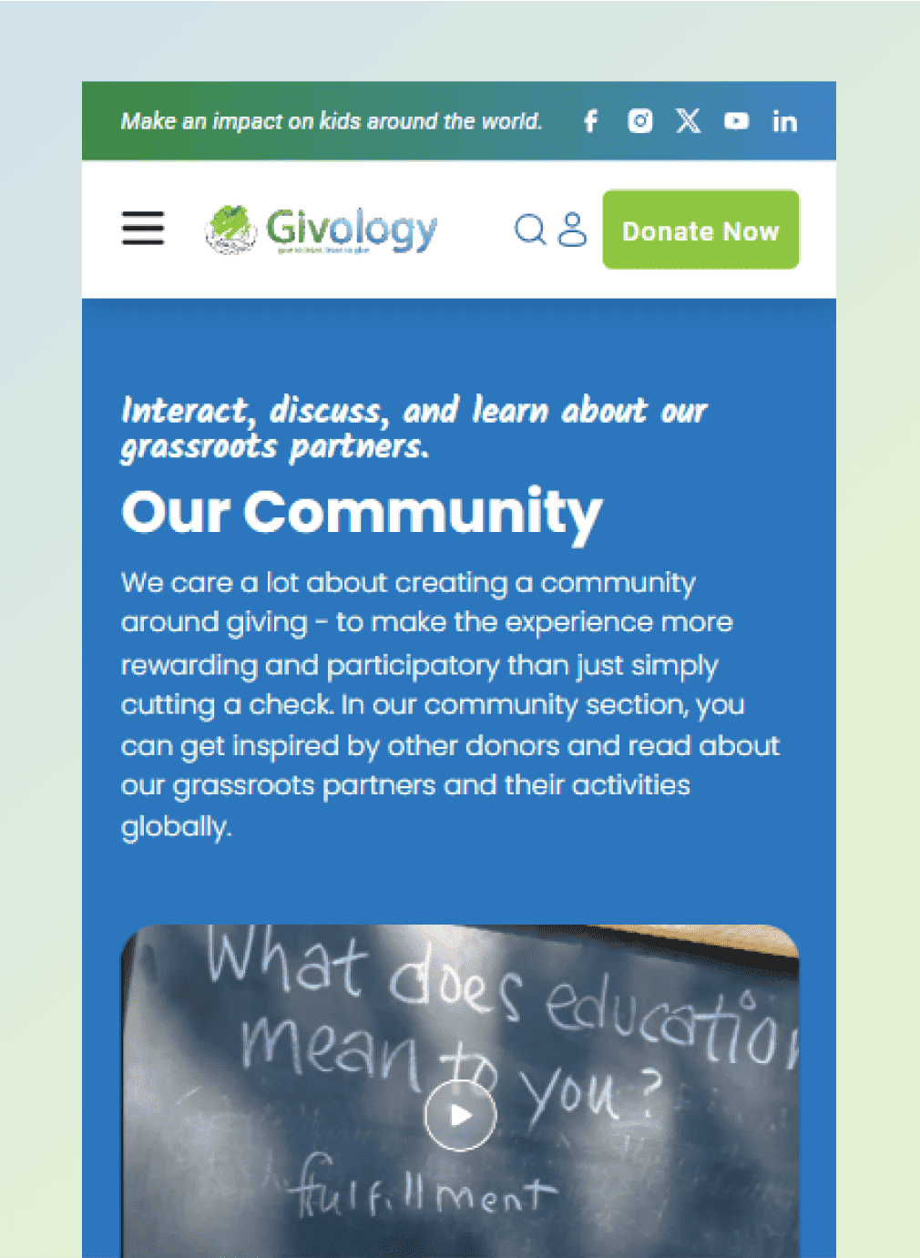imageCustom WordPress Theme - Givology