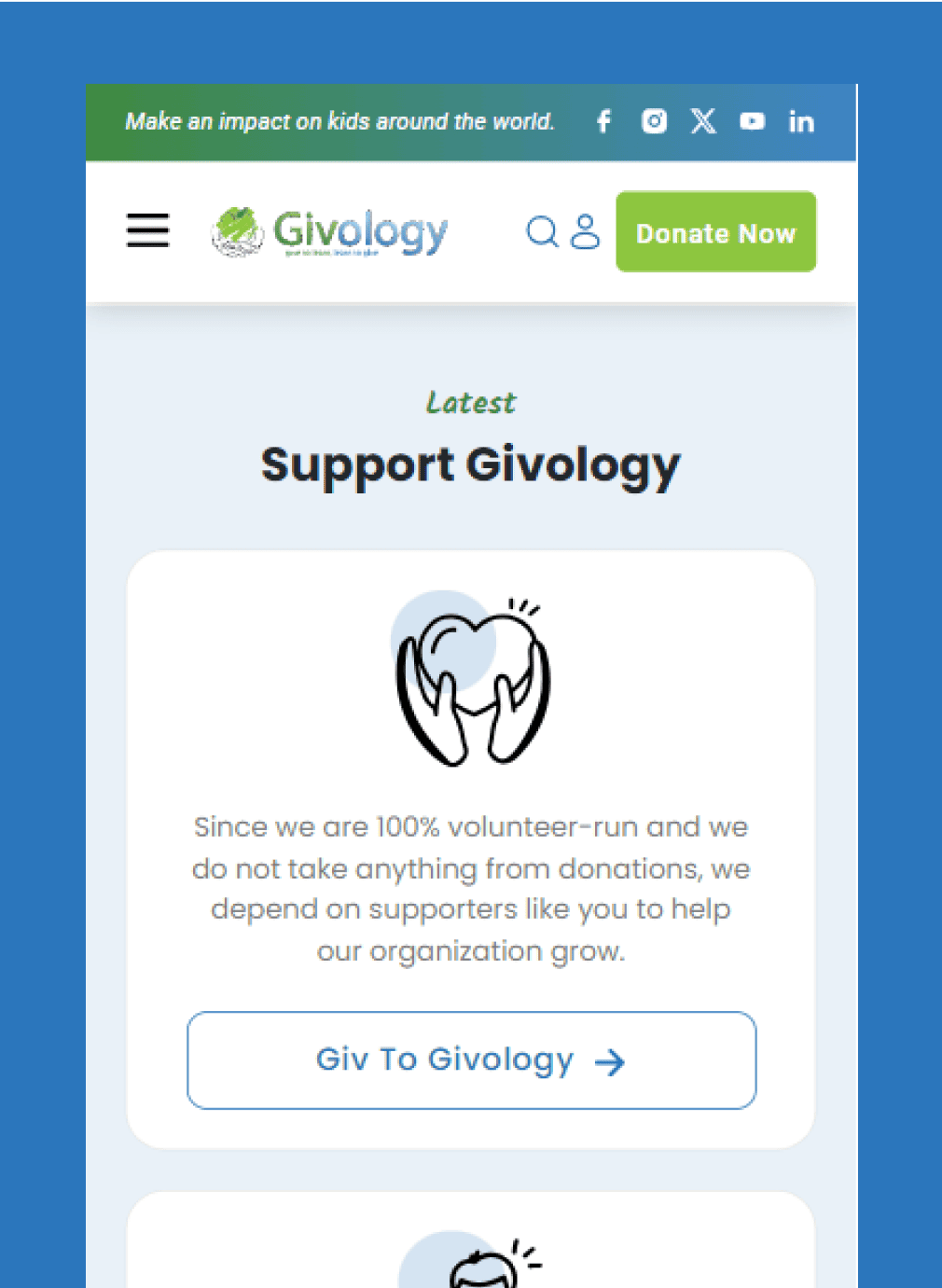 imageDonation Management -WordPress Development Givology
