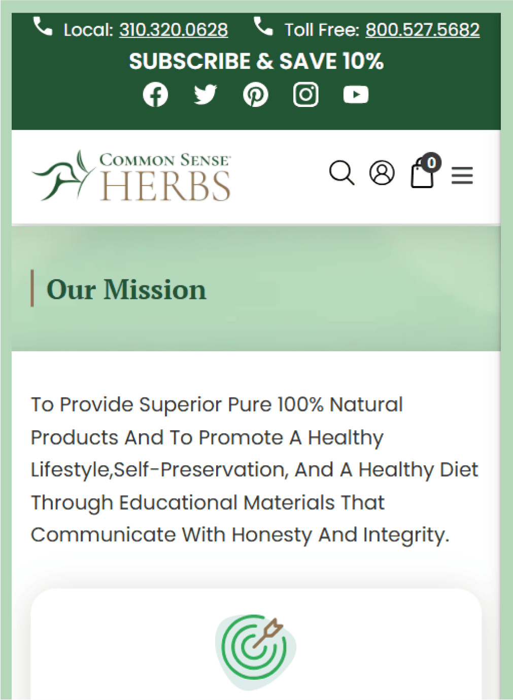 Common Sense Herbs - E commerce platform