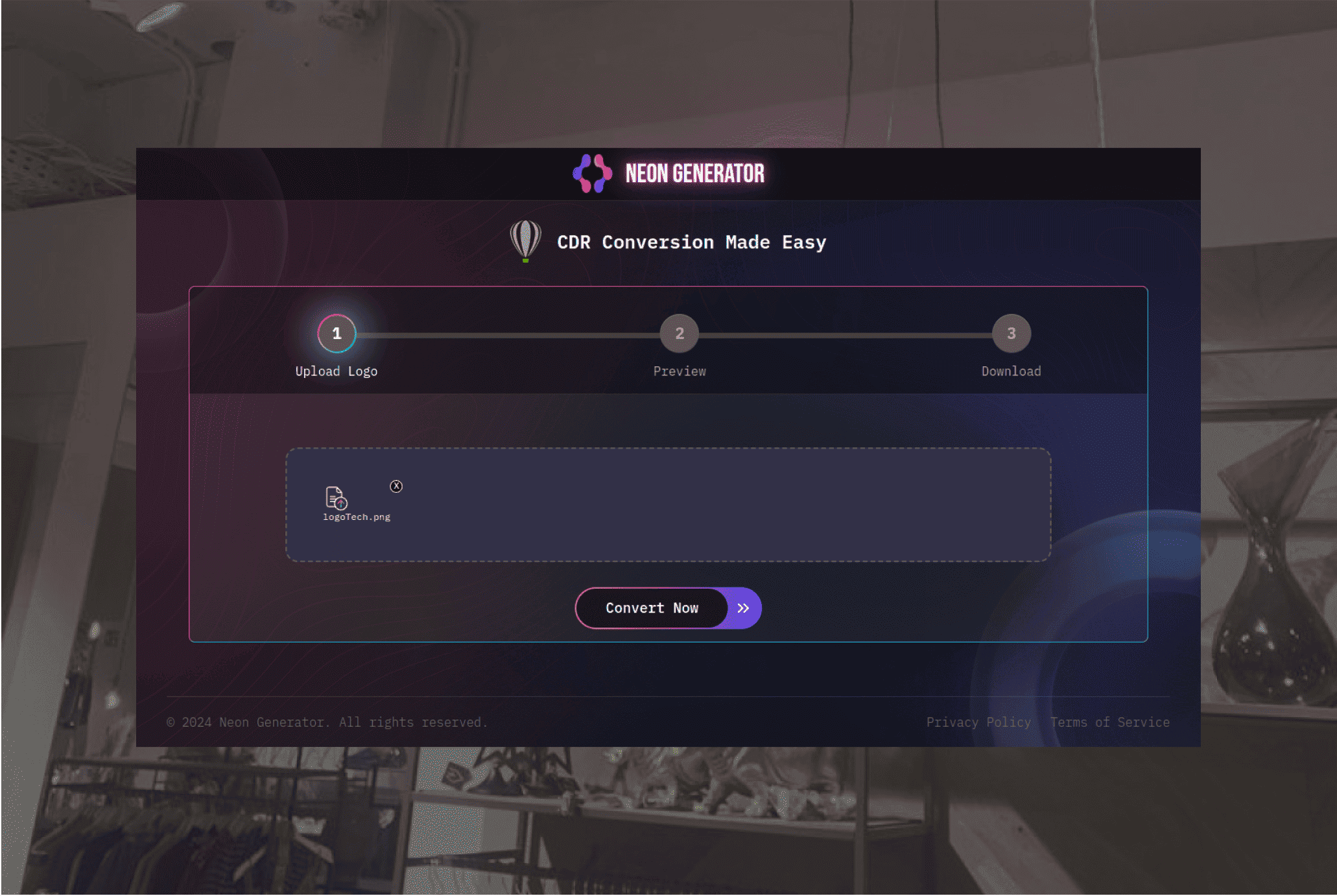 Customize Logo design feature - Neonsfee