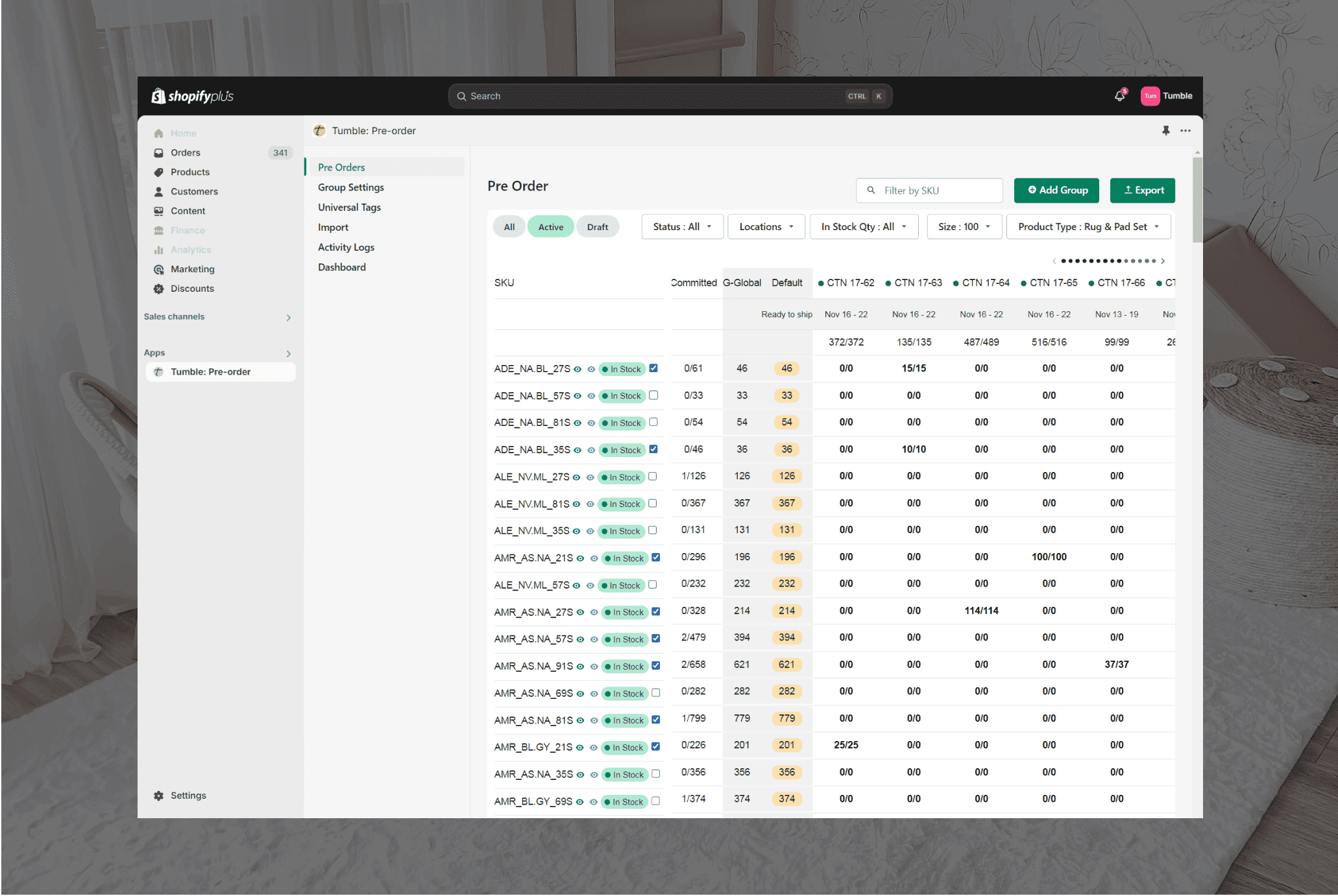 Pre Order - Shopify App Dashboard