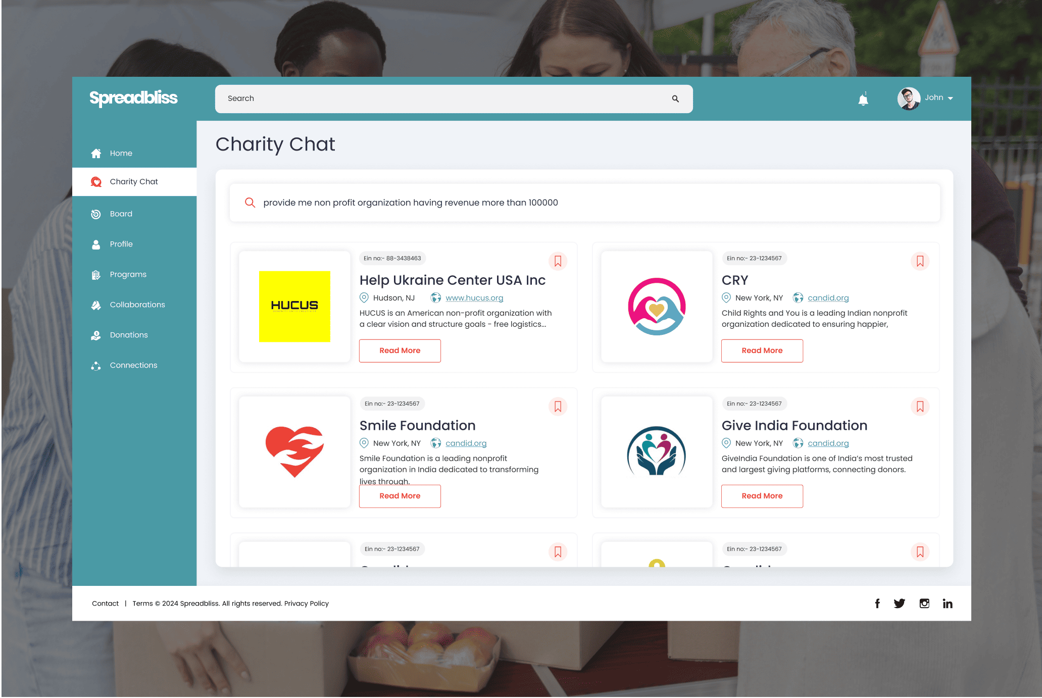 Spreadbliss - NLP-powered Platform
