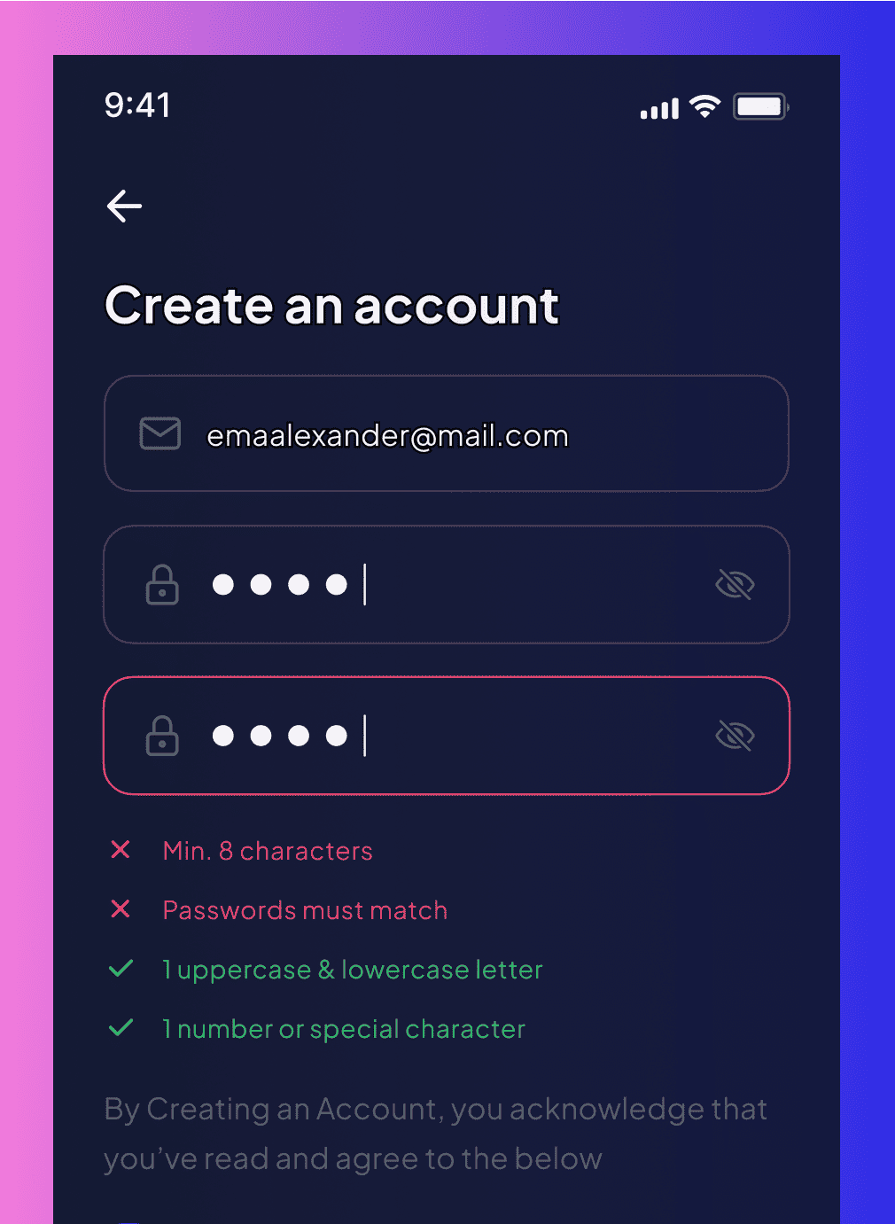 Tabyt - User account creation and Authentication