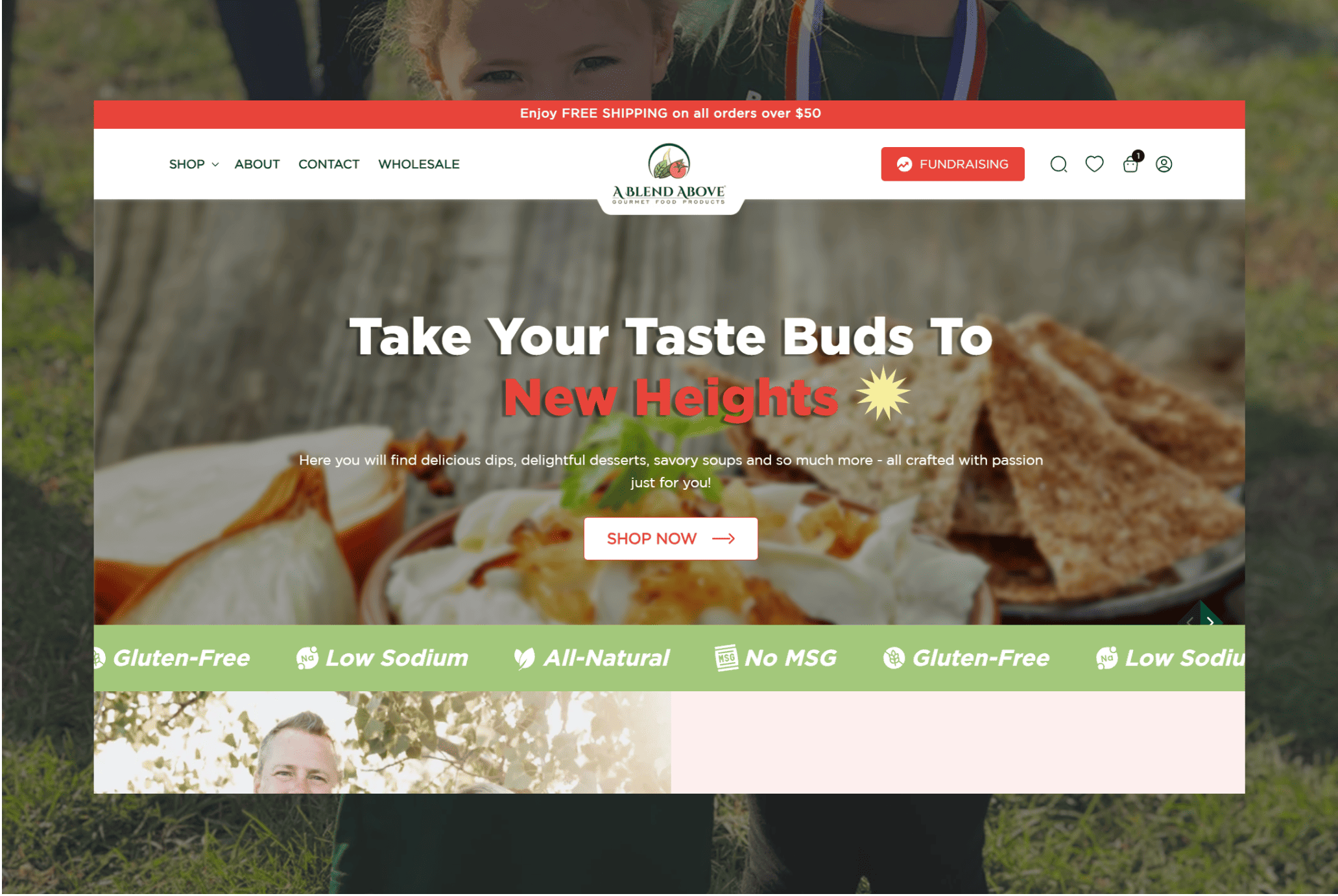 A Blend Above specializes in handcrafted, all-natural, and gluten free food mixes that allow users to create restaurant-quality dishes at home