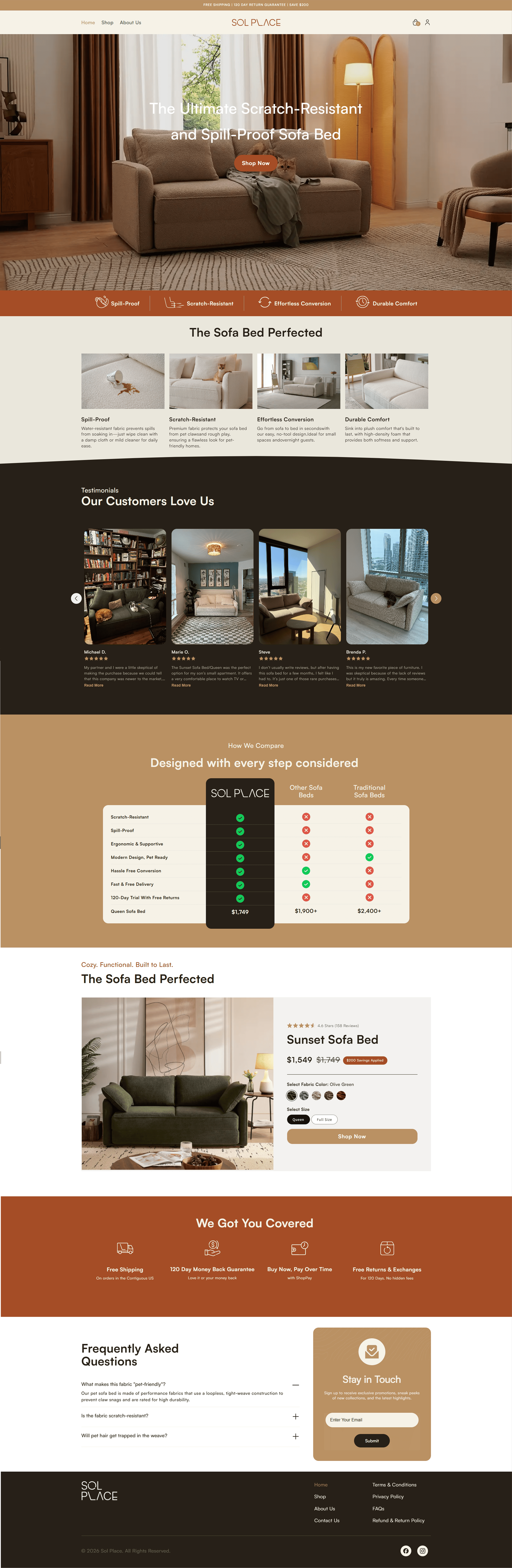 At Sol Place-believes your home should be more than a place to live it should be your retreat, your haven, Your Home, Your Sanctuary