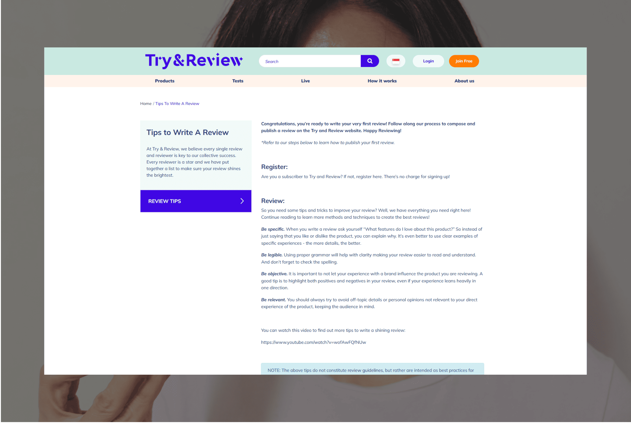 Try and Review-he focus is on authentic, user-generated content from real consumers, helping others make informed purchasing decisions