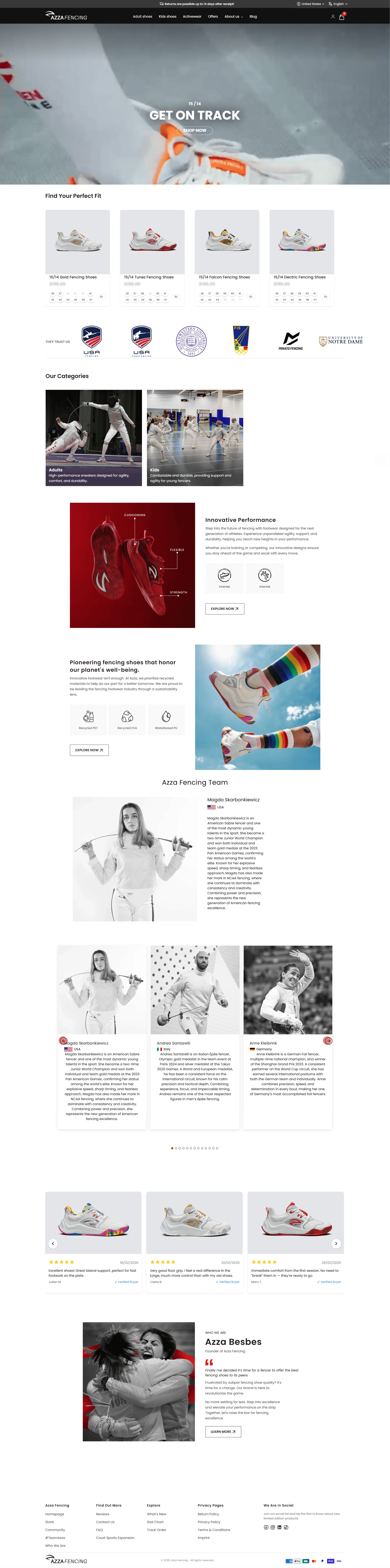Azza Fencing-landing page