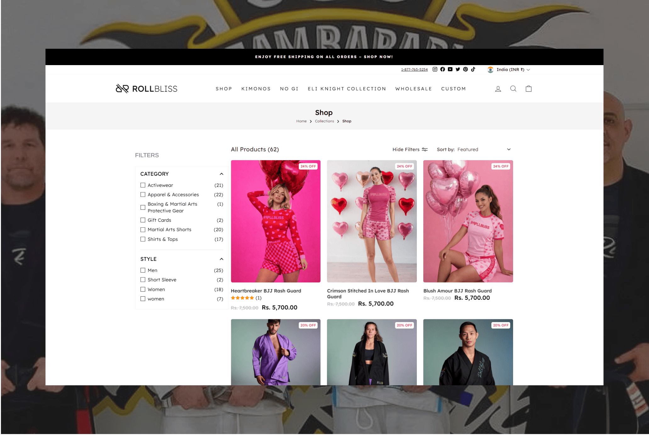 RollBliss Shopify store optimization