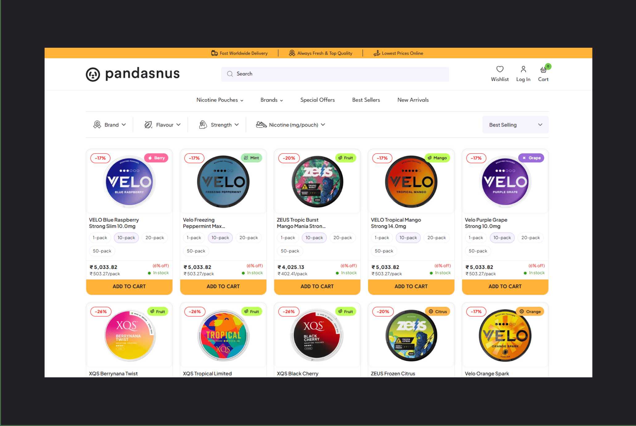 Product Listing Page
