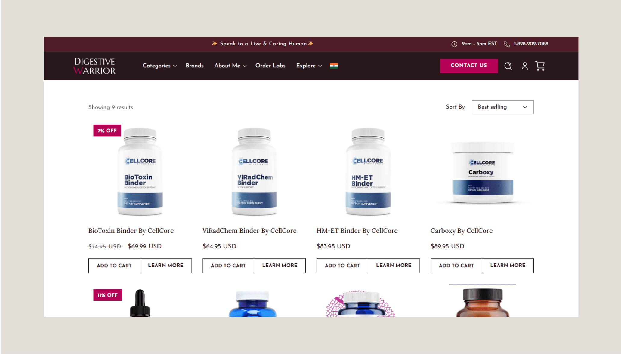 Techtic X Digestive Warrior-Product Listing Page