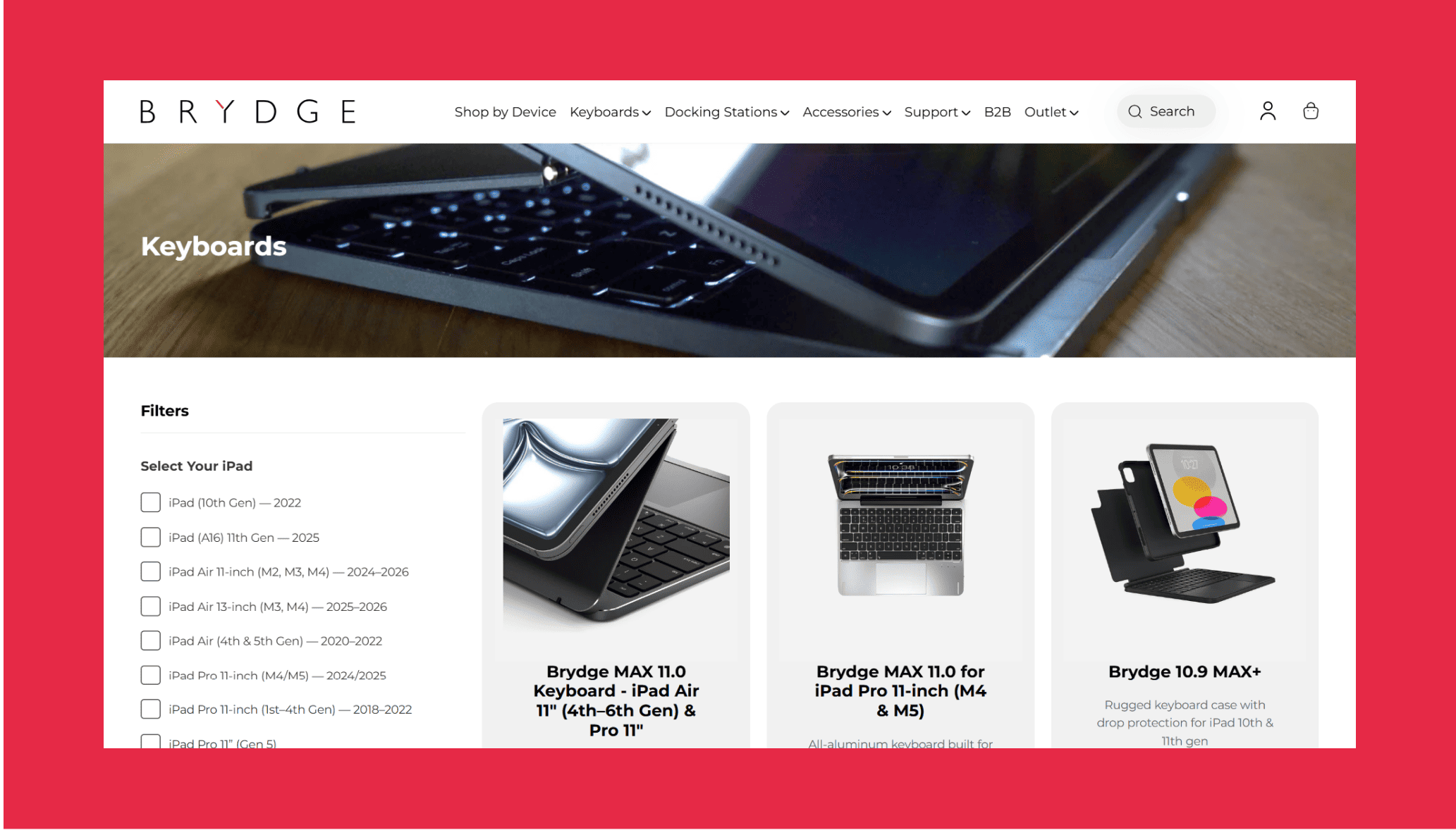 Techtic X Brydge-Product-listing-page