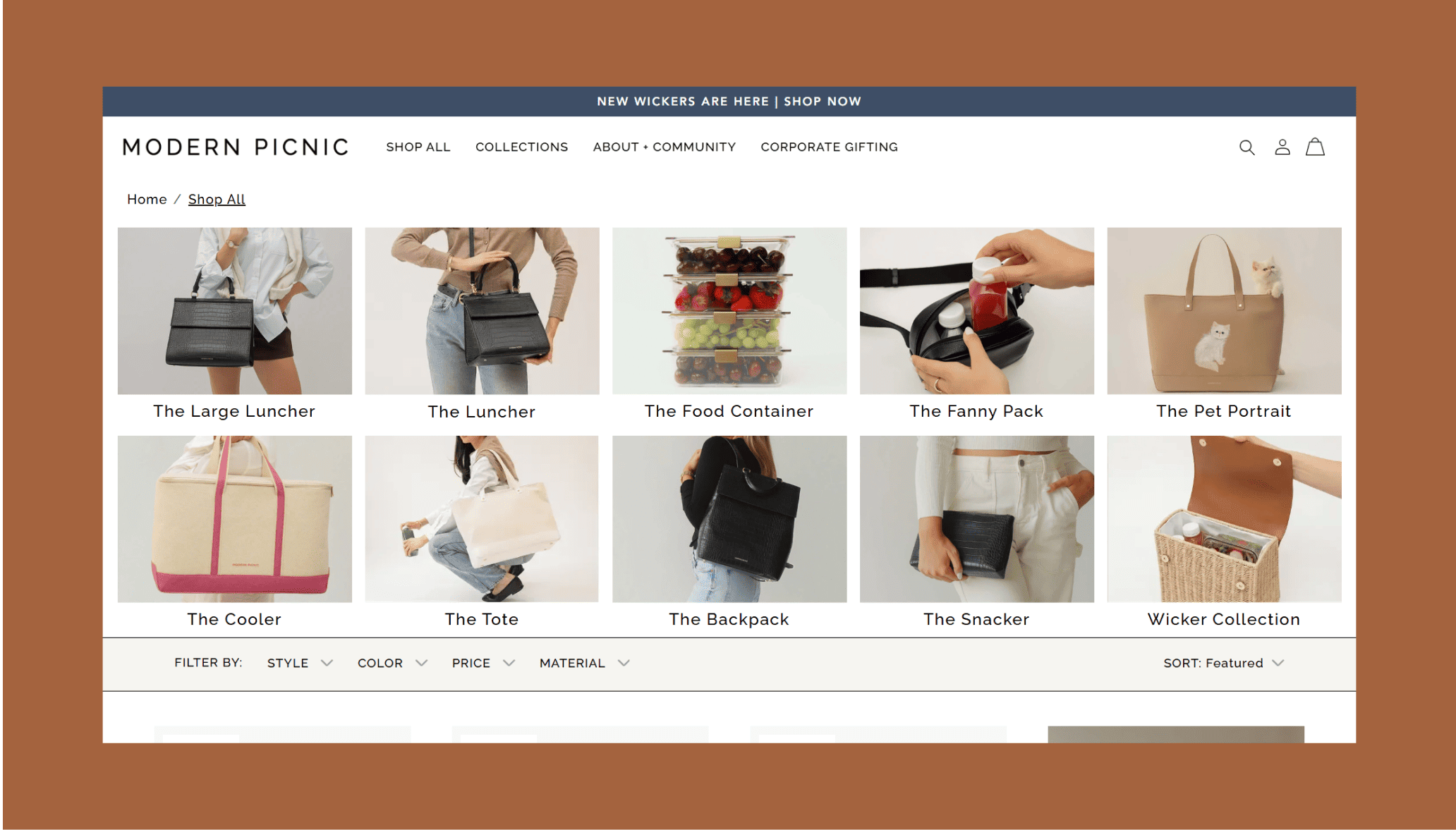 Techtic X Modern Picnic-Product Listing Page