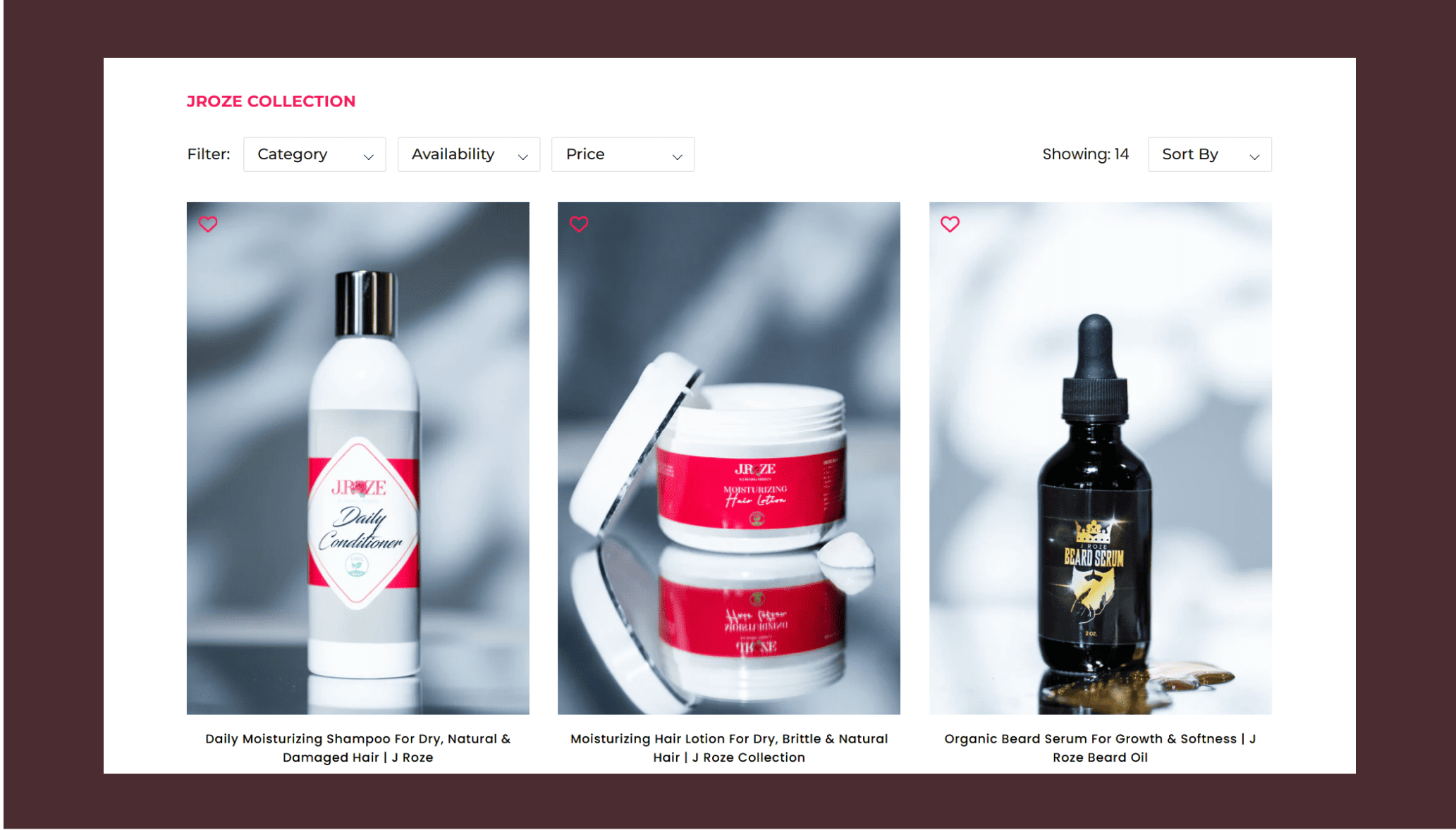 Techtic X JRoze Collection-Product Listing Page