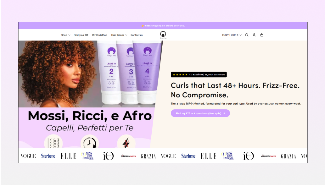 Techtic-curlys-way-Homepage